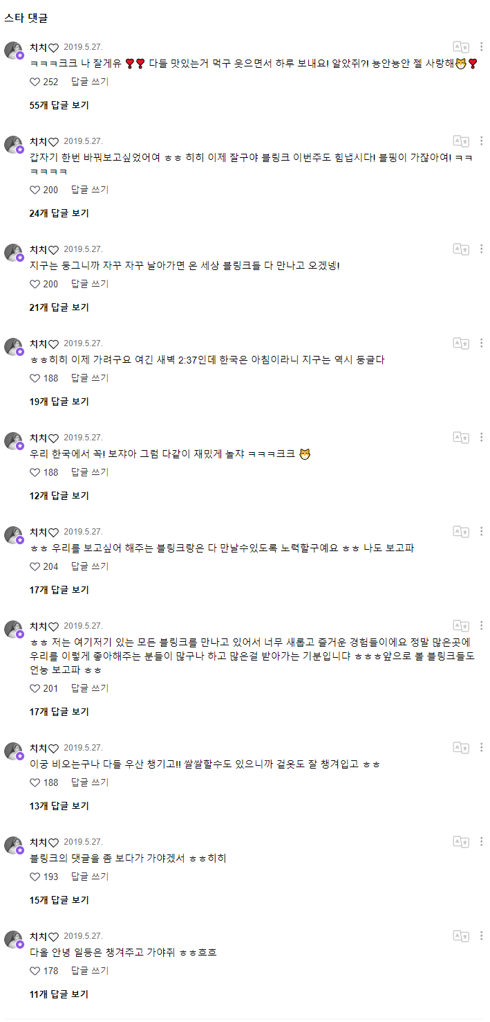 20190527 안녕 블링크 자기전에 보고파서 잠시 들렸어요 한국은 월요일 아침이죠 .png